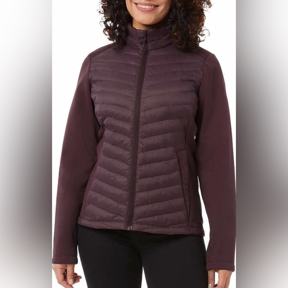 32 degrees mixed media puffer jacket